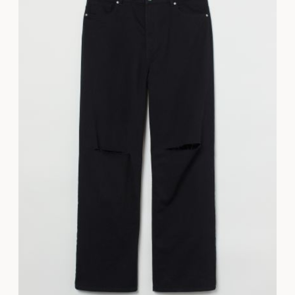 90s style wide leg jeans